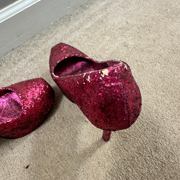 Pink glitter pumps Bordello sz 9 - Picture 7 of 8